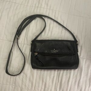 Kate Spade Black Pebbled Leather Crossbody Bag